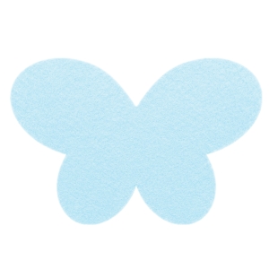 SKRZYDŁA MOTYLEK FILCOWE BŁĘKITNE 54x35,5cm