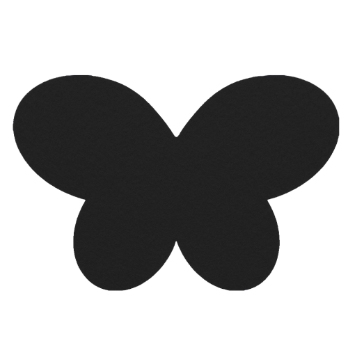 SKRZYDŁA MOTYLEK FILCOWE CZARNE 54x35,5cm