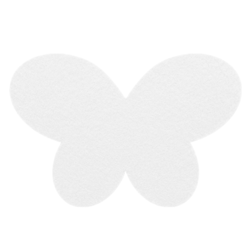 SKRZYDŁA MOTYLEK FILCOWE BIAŁE 54x35,5cm
