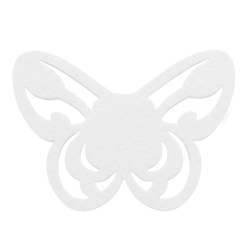 SKRZYDŁA MOTYLEK AŻUROWY FILCOWE BIAŁE 50x35,5cm