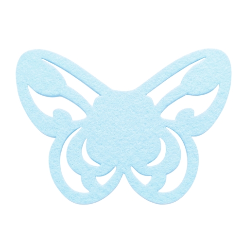 SKRZYDŁA MOTYLEK AŻUROWY FILCOWE BŁĘKITNE 50x35,5cm