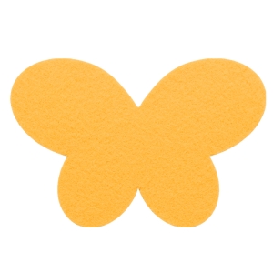 SKRZYDŁA MOTYLEK FILCOWE ZŁOTOŻÓŁTE 54x35,5cm