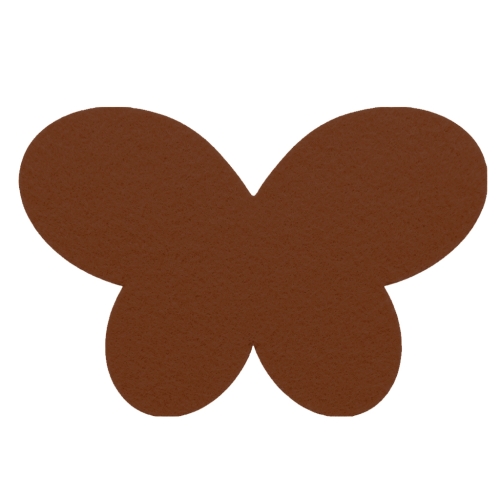 SKRZYDŁA MOTYLEK FILCOWE JASNOBRĄZOWE 54x35,5cm
