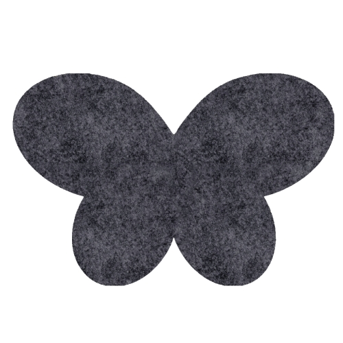 SKRZYDŁA MOTYLEK FILCOWE GRAFITOWE 54x35,5cm