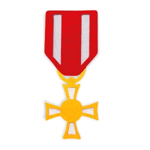 ORDER KRZYŻ KAWALERSKI CZERWONO-ZŁOTY 10,5x4,5cm