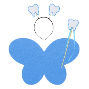 ZESTAW WRÓŻKA ZĘBUSZKA BIAŁO-NIEBIESKI 3el