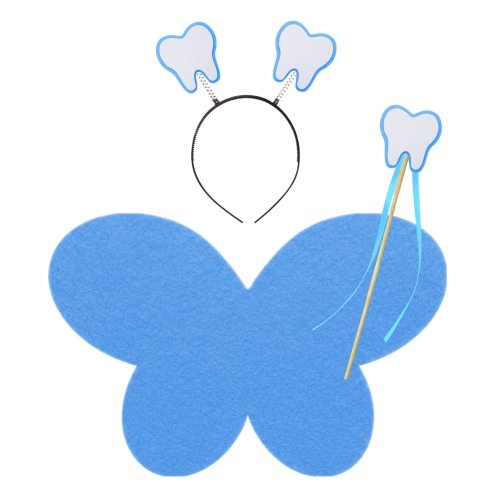 ZESTAW WRÓŻKA ZĘBUSZKA BIAŁO-NIEBIESKI 3el