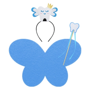 ZESTAW WRÓŻKA ZĘBUSZKA BIAŁO-NIEBIESKI 3el