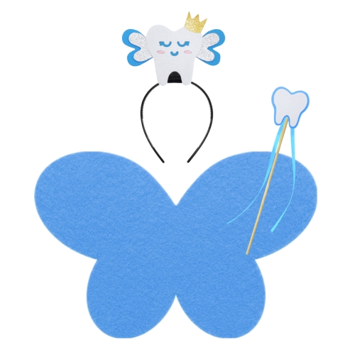 ZESTAW WRÓŻKA ZĘBUSZKA BIAŁO-NIEBIESKI 3el