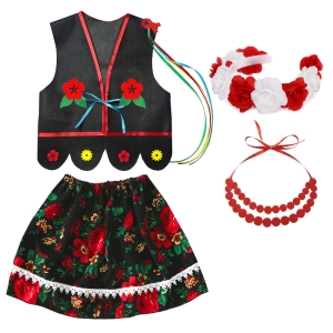 ZESTAW KRAKOWIANKA CZARNY 116-128 4el