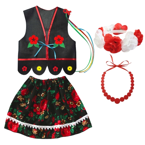 ZESTAW KRAKOWIANKA CZARNY 116-128 4el