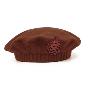 BERET SZYSZKA POLAR BRĄZOWY