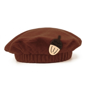 BERET ŻOŁĄDŹ POLAR BRĄZOWY