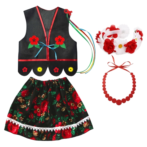 ZESTAW KRAKOWIANKA CZARNY 146-158 4el