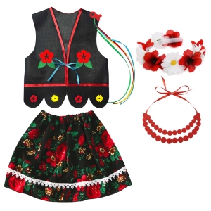 ZESTAW KRAKOWIANKA CZARNY 116-128 4el