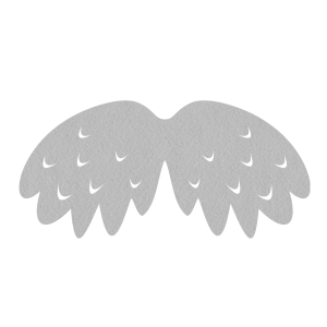 SKRZYDŁA PTASZEK FILCOWE MAŁE JEDNOWARSTWOWE SZARE 46x23cm