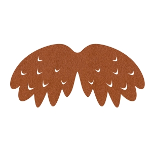 SKRZYDŁA PTASZEK FILCOWE MAŁE JEDNOWARSTWOWE JASNOBRĄZOWE 46x23cm