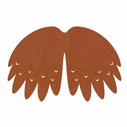 SKRZYDŁA PTASZEK FILCOWE DUŻE JEDNOWARSTWOWE JASNOBRĄZOWE 58x40cm