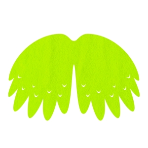 SKRZYDŁA PTASZEK FILCOWE DUŻE JEDNOWARSTWOWE JASNOZIELONE 58x40cm