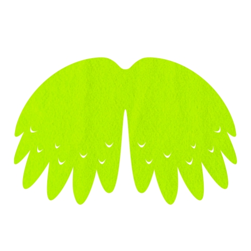 SKRZYDŁA PTASZEK FILCOWE DUŻE JEDNOWARSTWOWE JASNOZIELONE 58x40cm