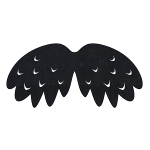 SKRZYDŁA PTASZEK FILCOWE MAŁE JEDNOWARSTWOWE CZARNE 46x23cm