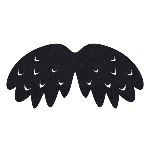 SKRZYDŁA PTASZEK FILCOWE MAŁE JEDNOWARSTWOWE CZARNE 46x23cm