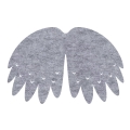 SKRZYDŁA PTASZEK FILCOWE DUŻE JEDNOWARSTWOWE SZARY MELANŻ 58x40cm