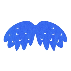 SKRZYDŁA PTASZEK FILCOWE MAŁE JEDNOWARSTWOWE NIEBIESKIE 46x23cm