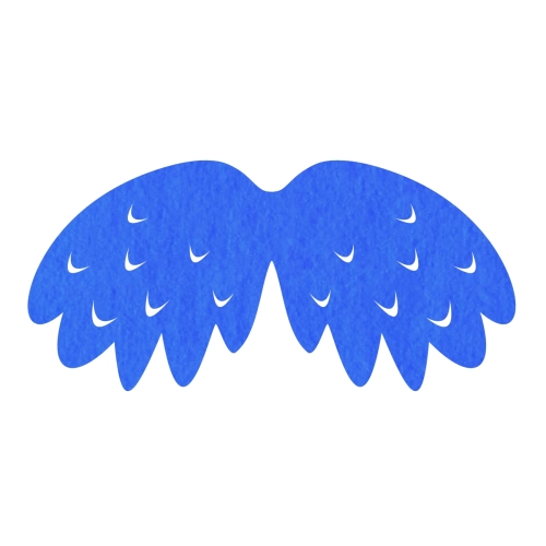 SKRZYDŁA PTASZEK FILCOWE MAŁE JEDNOWARSTWOWE NIEBIESKIE 46x23cm