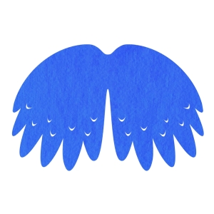 SKRZYDŁA PTASZEK FILCOWE DUŻE JEDNOWARSTWOWE NIEBIESKIE 58x40cm