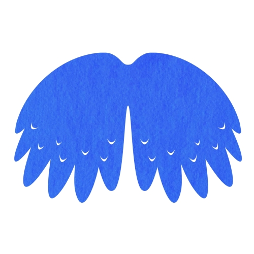 SKRZYDŁA PTASZEK FILCOWE DUŻE JEDNOWARSTWOWE NIEBIESKIE 58x40cm