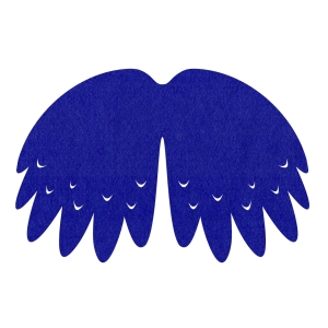 SKRZYDŁA PTASZEK FILCOWE DUŻE JEDNOWARSTWOWE GRANATOWE 58x40cm