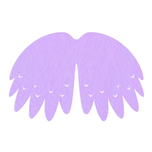 SKRZYDŁA PTASZEK FILCOWE DUŻE JEDNOWARSTWOWE FIOLETOWE 58x40cm
