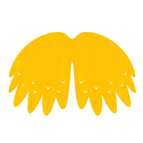 SKRZYDŁA PTASZEK FILCOWE DUŻE JEDNOWARSTWOWE ZŁOTOŻÓŁTE 58x40cm