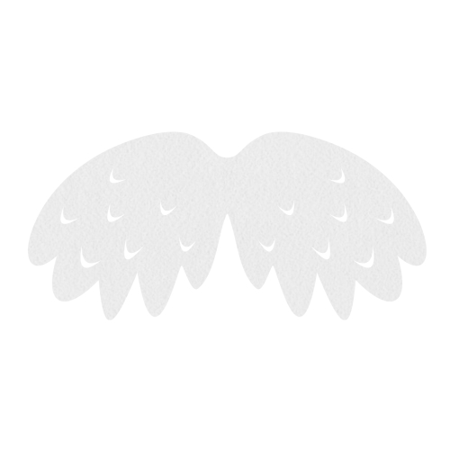 SKRZYDŁA PTASZEK FILCOWE MAŁE JEDNOWARSTWOWE BIAŁE 46x23cm