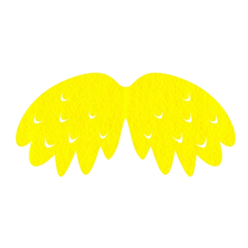 SKRZYDŁA PTASZEK FILCOWE MAŁE JEDNOWARSTWOWE ŻÓŁTE 46x23cm