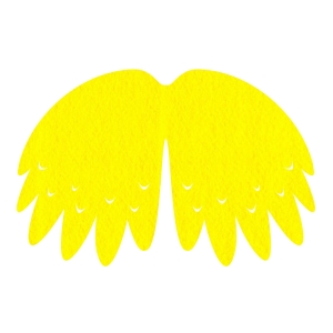 SKRZYDŁA PTASZEK FILCOWE DUŻE JEDNOWARSTWOWE ŻÓŁTE 58x40cm