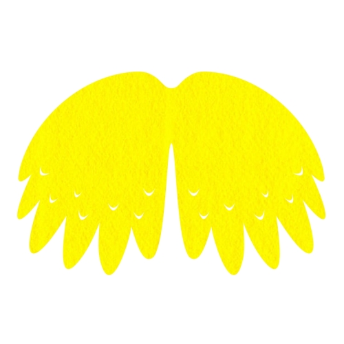 SKRZYDŁA PTASZEK FILCOWE DUŻE JEDNOWARSTWOWE ŻÓŁTE 58x40cm