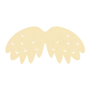 SKRZYDŁA PTASZEK FILCOWE MAŁE JEDNOWARSTWOWE BEŻOWE 46x23cm