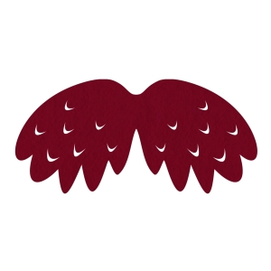 SKRZYDŁA PTASZEK FILCOWE MAŁE JEDNOWARSTWOWE BORDOWE 46x23cm