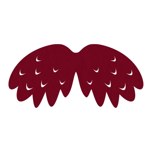 SKRZYDŁA PTASZEK FILCOWE MAŁE JEDNOWARSTWOWE BORDOWE 46x23cm