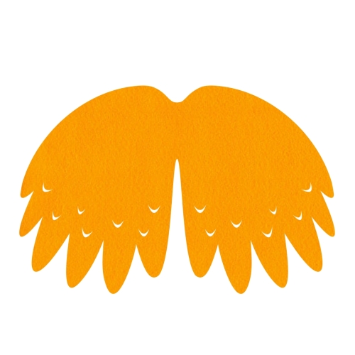 SKRZYDŁA PTASZEK FILCOWE DUŻE JEDNOWARSTWOWE POMARAŃCZOWE 58x40cm