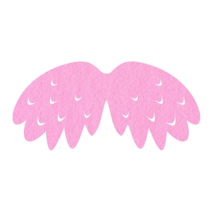 SKRZYDŁA PTASZEK FILCOWE MAŁE JEDNOWARSTWOWE RÓŻOWE 46x23cm