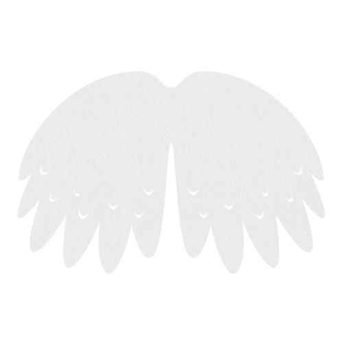 SKRZYDŁA PTASZEK FILCOWE DUŻE JEDNOWARSTWOWE BIAŁE 58x40cm