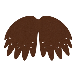 SKRZYDŁA PTASZEK FILCOWE DUŻE JEDNOWARSTWOWE CIEMNOBRĄZOWE 58x40cm