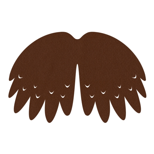 SKRZYDŁA PTASZEK FILCOWE DUŻE JEDNOWARSTWOWE CIEMNOBRĄZOWE 58x40cm