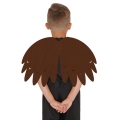 SKRZYDŁA PTASZEK FILCOWE DUŻE JEDNOWARSTWOWE CIEMNOBRĄZOWE 58x40cm