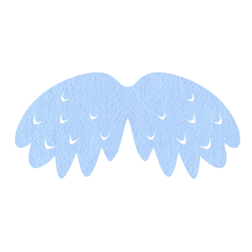 SKRZYDŁA PTASZEK FILCOWE MAŁE JEDNOWARSTWOWE BŁĘKITNE 46x23cm