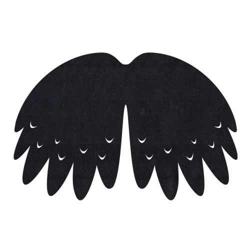 SKRZYDŁA PTASZEK FILCOWE DUŻE JEDNOWARSTWOWE CZARNE 58x40cm