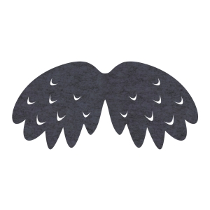 SKRZYDŁA PTASZEK FILCOWE MAŁE JEDNOWARSTWOWE GRAFITOWE 46x23cm